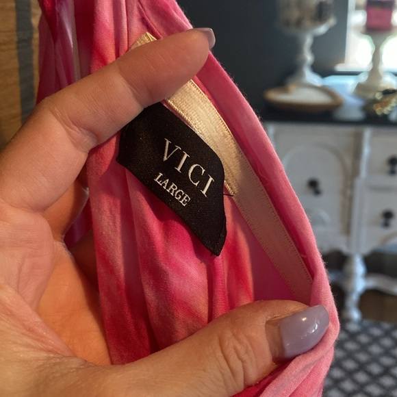 Gorgeous pink tie dye dress summer spring maxi dress  new without tag large - Picture 3 of 4